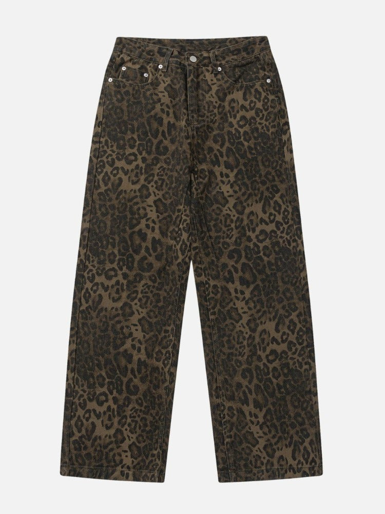 Jeans med leopardmønster - Mya