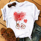 Charlotte - T-shirt til damer med skønne print