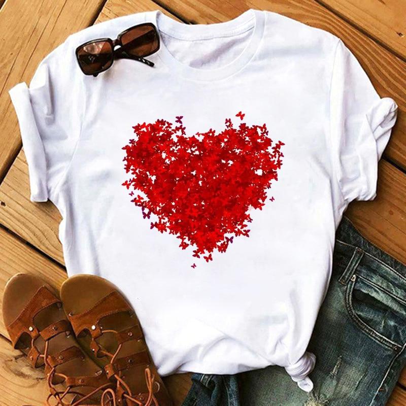 Charlotte - T-shirt til damer med skønne print