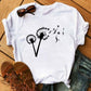 Charlotte - T-shirt til damer med skønne print