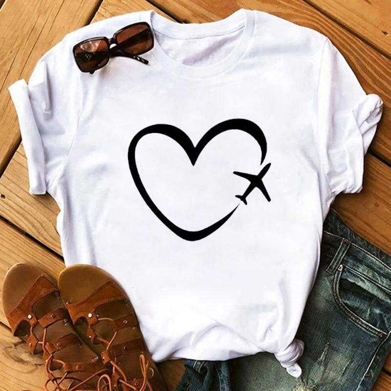 Charlotte - T-shirt til damer med skønne print