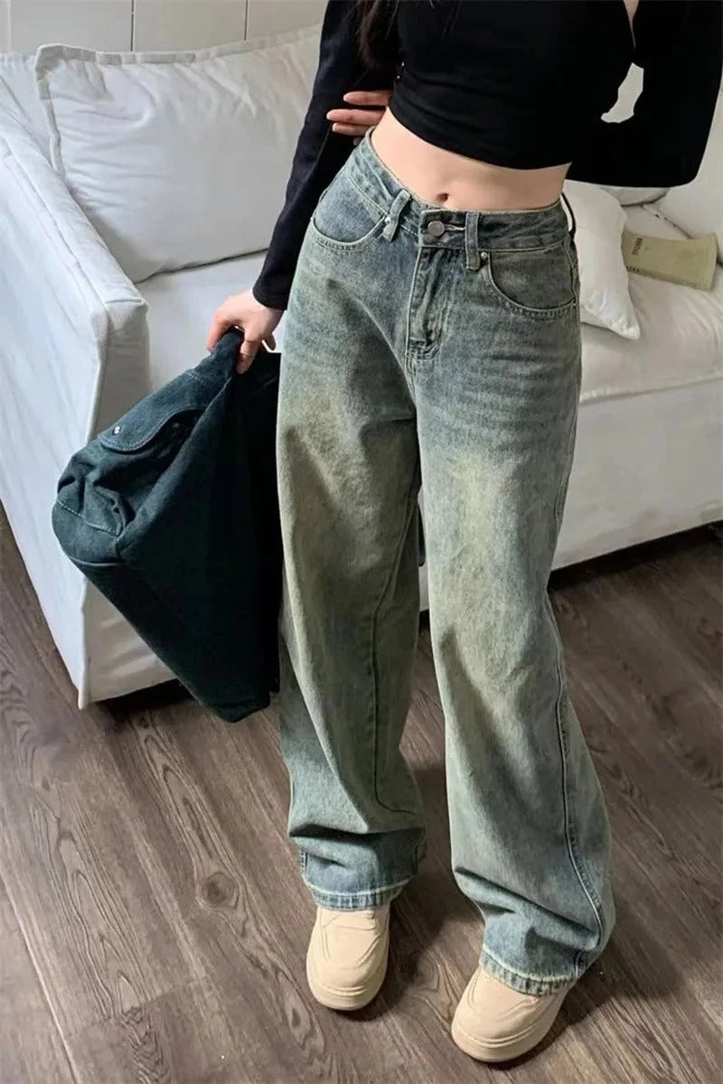 Vintage jeans med brede ben - Brae