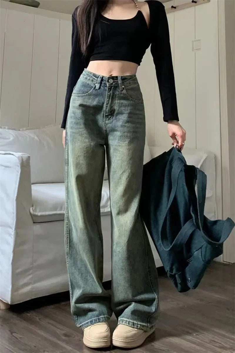 Vintage jeans med brede ben - Brae