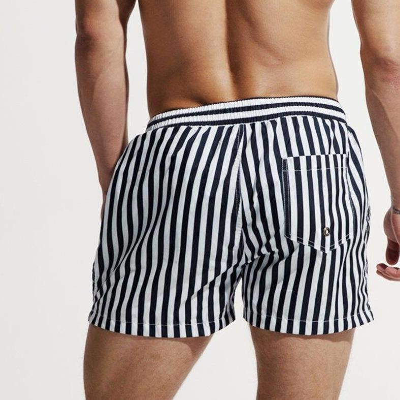 Stribede badeshorts til mænd - Hartwig
