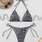 Stilfuld Bikini med Blomster Geo Print - Hydee