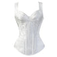 Bustier-korset i blomstret jacquard til kvinder - Maltee