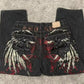 Kvinders højtaljede brede denim jeans - Luria