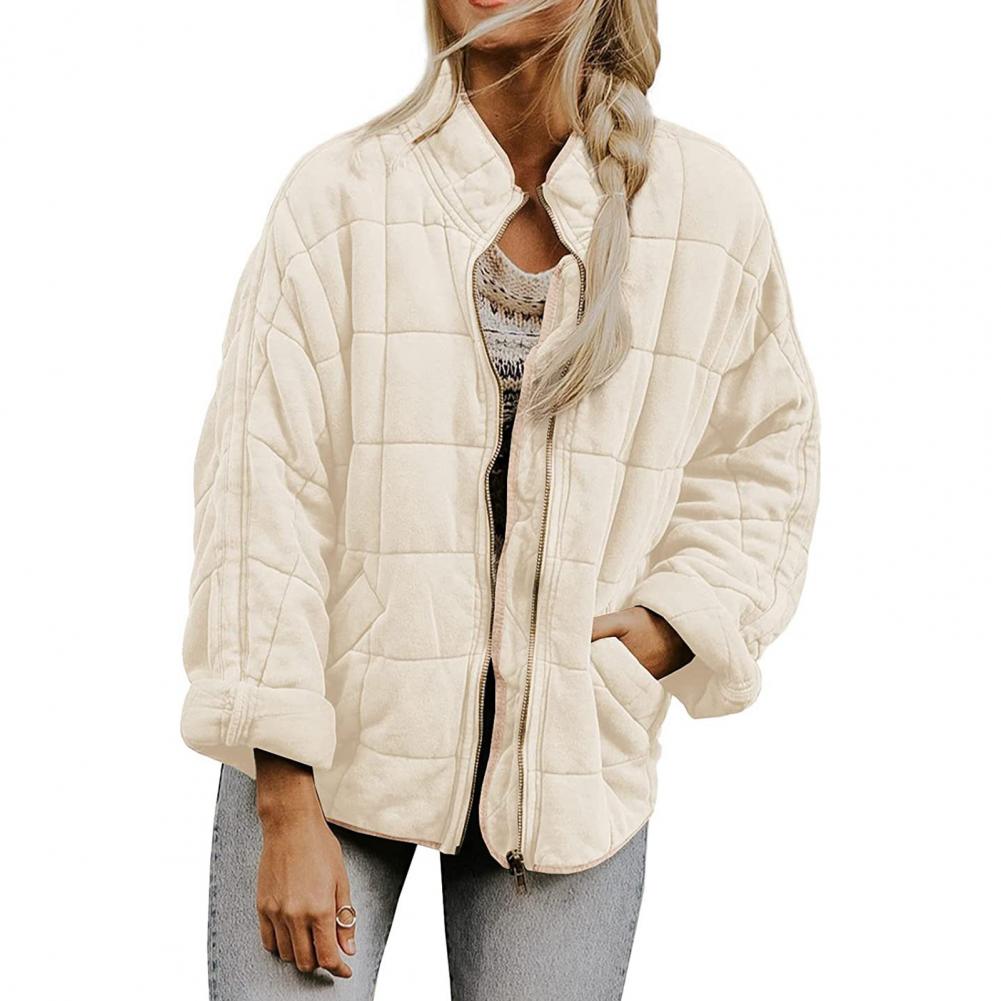 Mynte - Langærmet Jakke Med Lynlås Løs Streetwear Vinter Casual