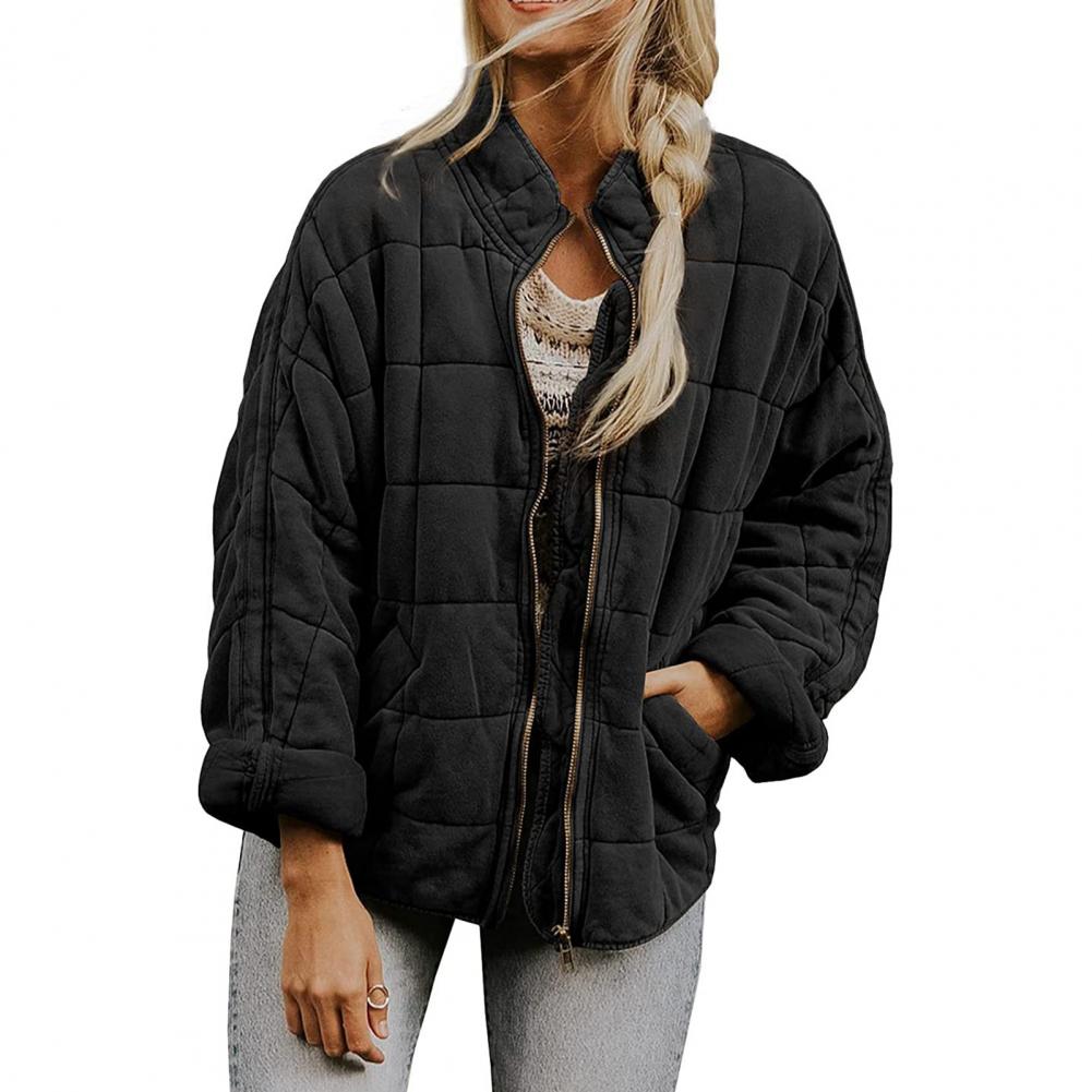 Mynte - Langærmet Jakke Med Lynlås Løs Streetwear Vinter Casual
