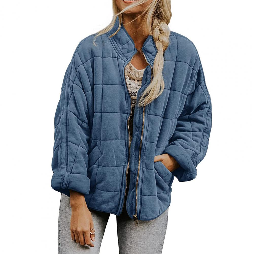 Mynte - Langærmet Jakke Med Lynlås Løs Streetwear Vinter Casual