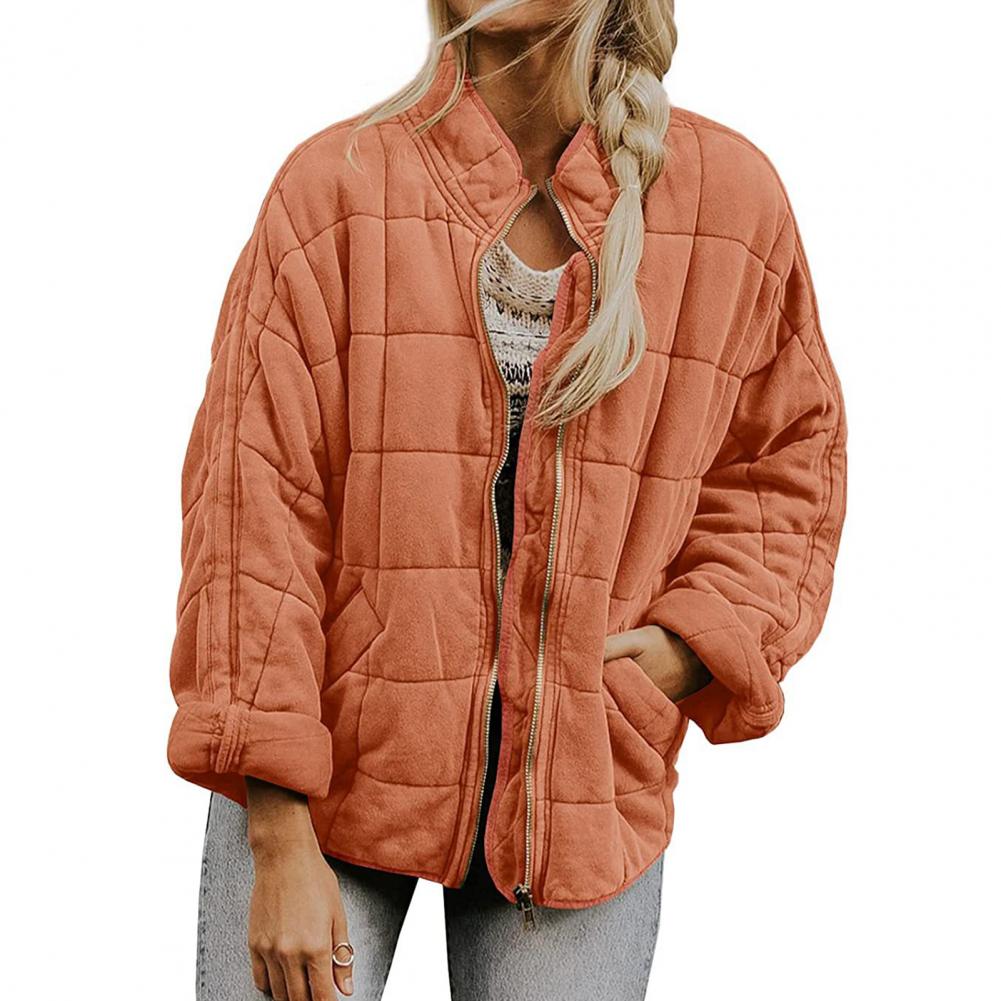Mynte - Langærmet Jakke Med Lynlås Løs Streetwear Vinter Casual