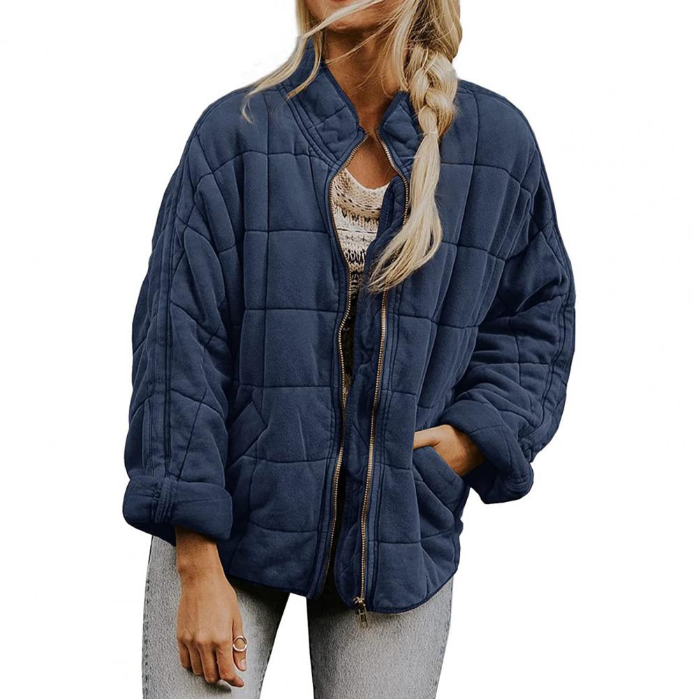 Mynte - Langærmet Jakke Med Lynlås Løs Streetwear Vinter Casual