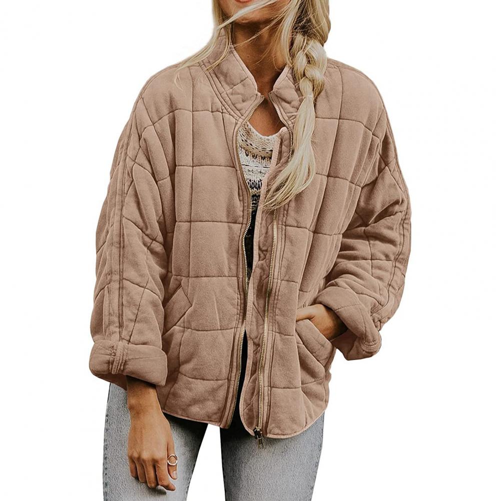 Mynte - Langærmet Jakke Med Lynlås Løs Streetwear Vinter Casual