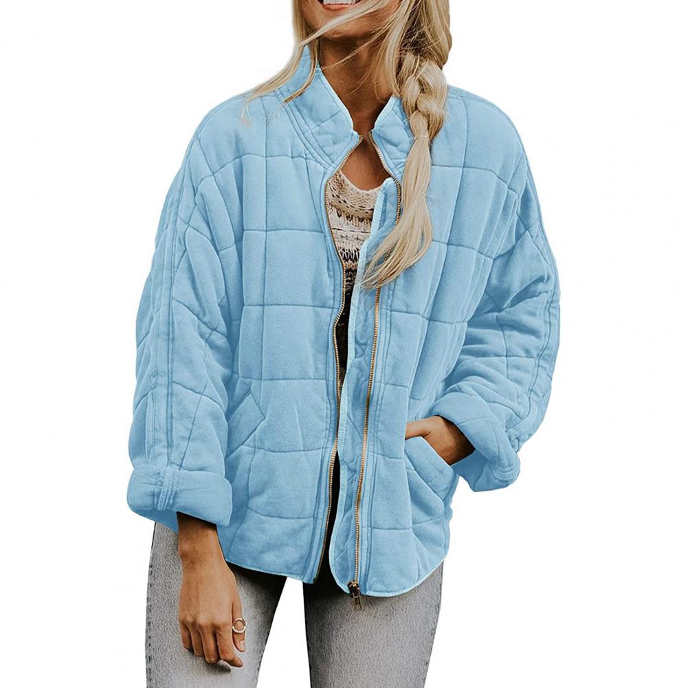 Mynte - Langærmet Jakke Med Lynlås Løs Streetwear Vinter Casual