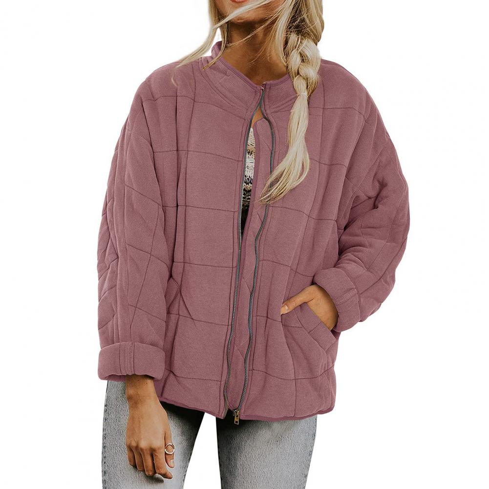 Mynte - Langærmet Jakke Med Lynlås Løs Streetwear Vinter Casual