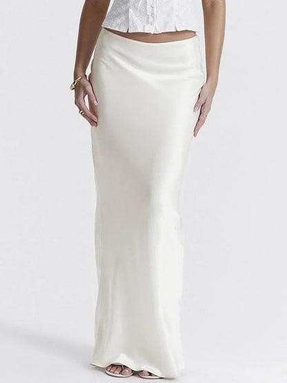 Aphrodite - Satin lang nederdel